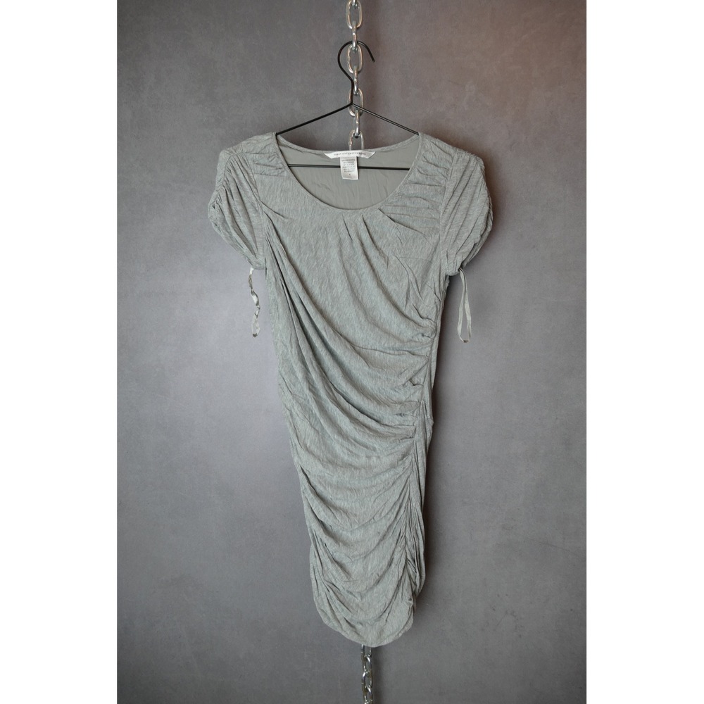 Diane von Furstenberg Gray Ruched Bodycon Dress Womens Size‎ S